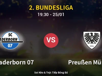 Kết Quả: SC Paderborn 07 2-1 Preußen Münster – Highlight & Bàn Thắng | 2. Bundesliga