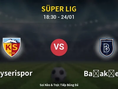 🔴 Trực Tiếp: Kayserispor 0-0 Başakşehir – Link Xem Süper Lig (Full HD)