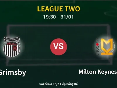 Kết Quả: Grimsby 2-2 Milton Keynes Dons – Highlight & Bàn Thắng | League Two