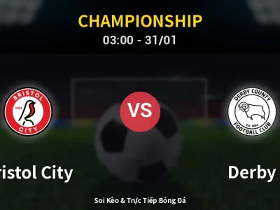 Kết Quả: Bristol City 0-5 Derby – Highlight & Bàn Thắng | Championship