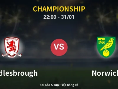 Soi Kèo Middlesbrough vs Norwich – 22:00 31/01 | Nhận Định, Dự Đoán Tỷ Số