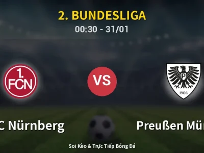 Kết Quả: 1. FC Nürnberg 1-1 Preußen Münster – Highlight & Bàn Thắng | 2. Bundesliga