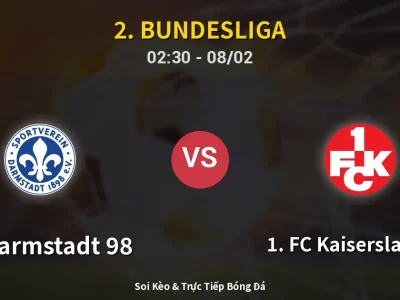 Kết Quả: SV Darmstadt 98 4-0 1. FC Kaiserslautern – Highlight & Bàn Thắng | 2. Bundesliga