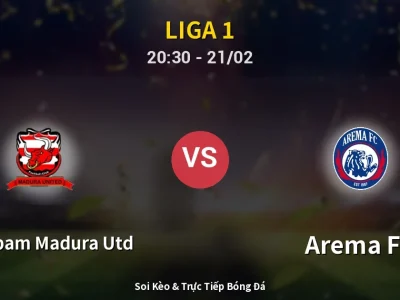 🔴 Trực Tiếp: Persepam Madura Utd 2-2 Arema FC – Link Xem Liga 1 (Full HD)
