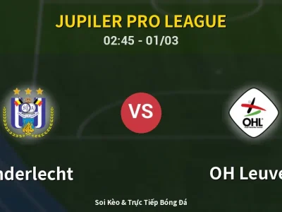 Kết Quả: Anderlecht 5-1 OH Leuven – Highlight & Bàn Thắng | Jupiler Pro League
