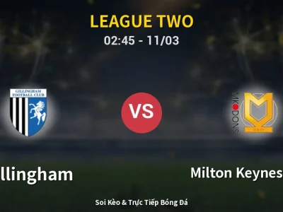 Kết Quả: Gillingham 1-5 Milton Keynes Dons – Highlight & Bàn Thắng | League Two