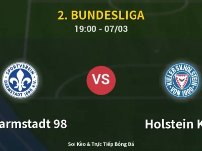 Kết Quả: SV Darmstadt 98 2-0 Holstein Kiel – Highlight & Bàn Thắng | 2. Bundesliga
