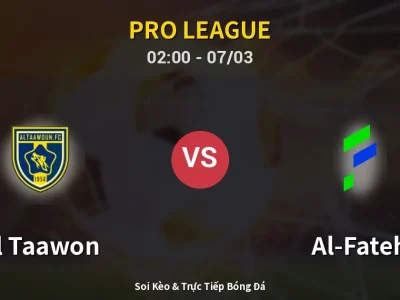 Kết Quả: Al Taawon 3-2 Al-Fateh – Highlight & Bàn Thắng | Pro League