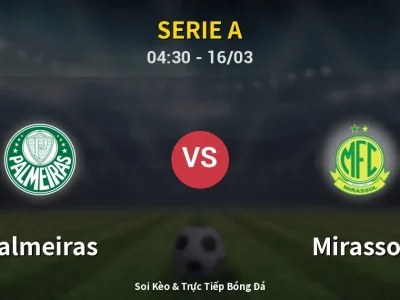 Kết Quả: Palmeiras 1-0 Mirassol – Highlight & Bàn Thắng | Serie A