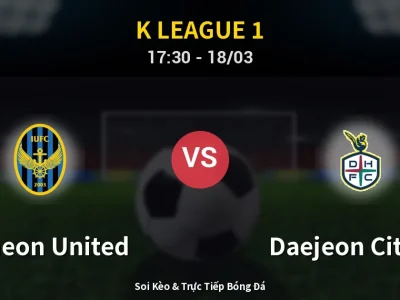 Kết Quả: Incheon United 1-3 Daejeon Citizen – Highlight & Bàn Thắng | K League 1