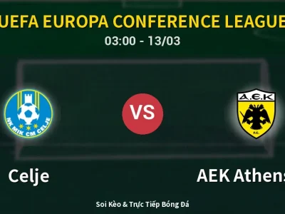 Kết Quả: Celje 0-4 AEK Athens FC – Highlight & Bàn Thắng | UEFA Europa Conference League