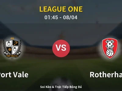 Kết Quả: Port Vale 1-0 Rotherham – Highlight & Bàn Thắng | League One