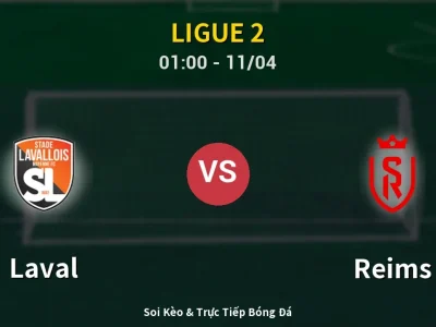 🔴 Trực Tiếp: Laval 1-0 Reims – Link Xem Ligue 2 (Full HD)