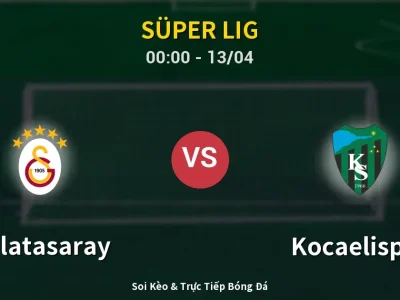 Kết Quả: Galatasaray 1-1 Kocaelispor – Highlight & Bàn Thắng | Süper Lig