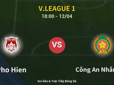 🔴 Trực Tiếp: Pho Hien 1-1 Công An Nhân Dân – Link Xem V.League 1 (Full HD)