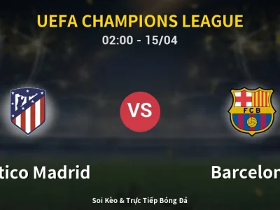 Kết Quả: Atletico Madrid 1-2 Barcelona – Highlight & Bàn Thắng | UEFA Champions League
